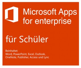 Microsoft 365 Apps for enterprise (Office) für Schüler (Bereitstellungsgebühr 12,90 € inkl. MwSt)